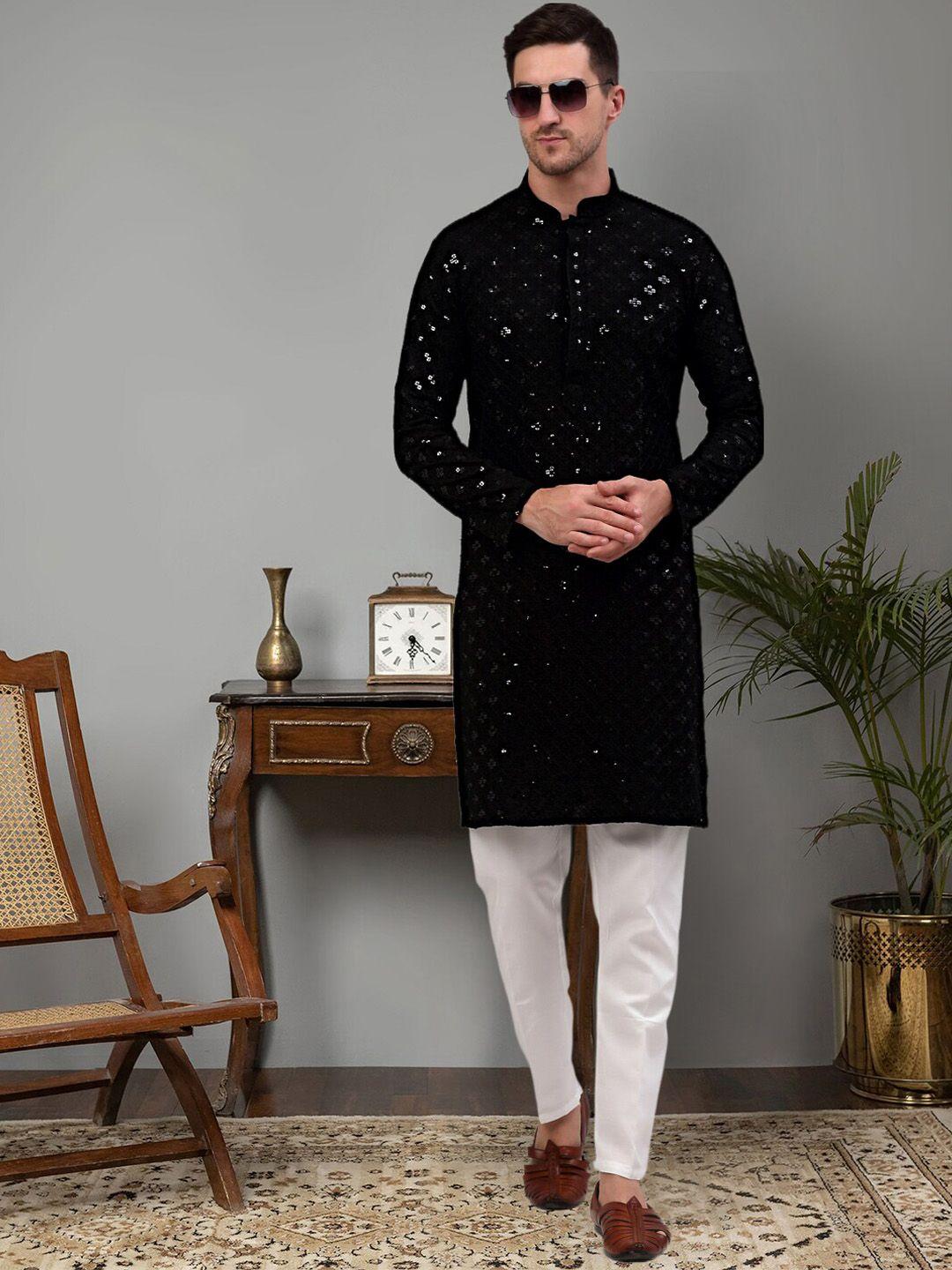 jompers geometric embroidered sequinnedkurta