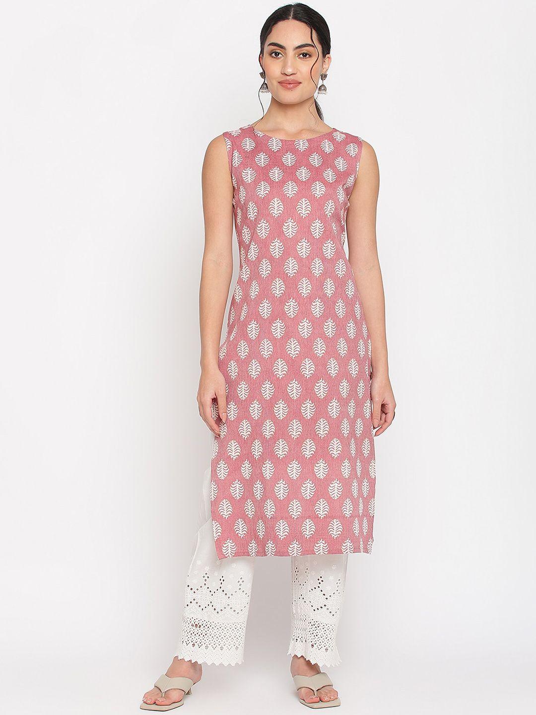 napra ethnic motifs printed cotton kurta