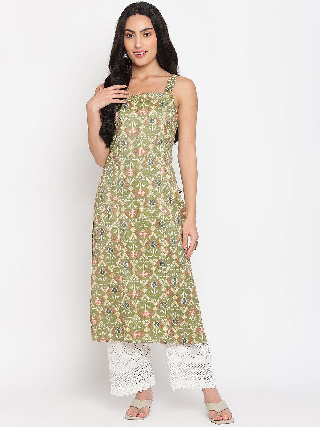 napra ethnic motifs printed kalamkari cotton kurta