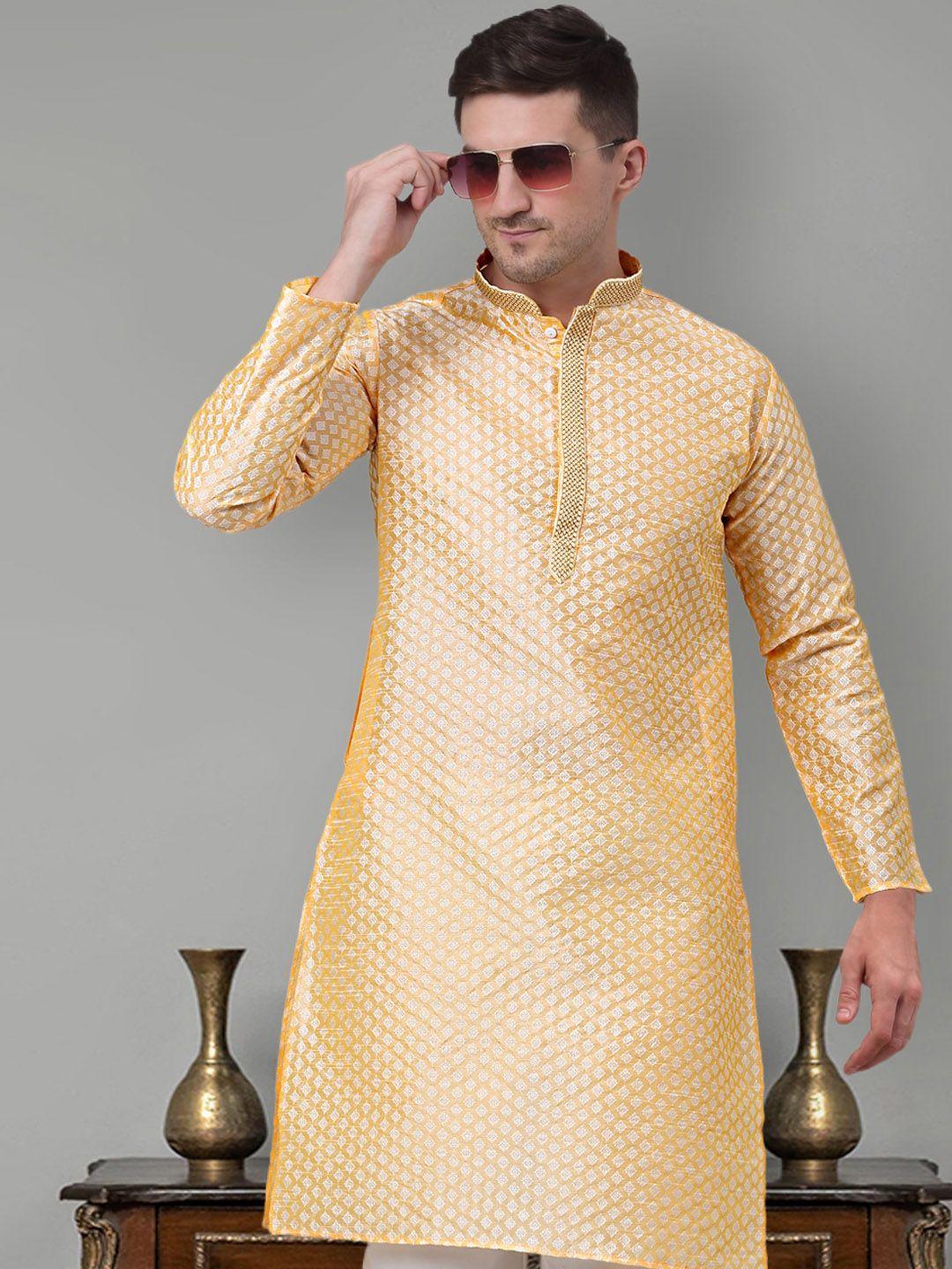 jompers ethnic motifs embroidered mandarin collar cotton silk straight kurta