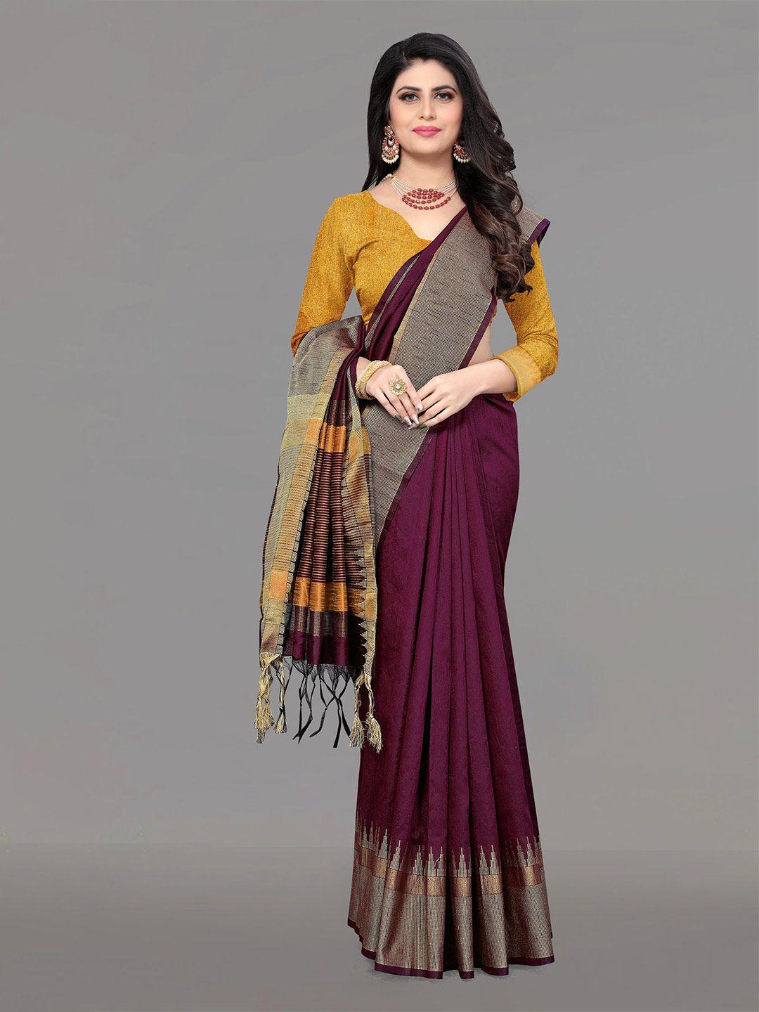 v3 fashion studio striped border zari banarasi saree