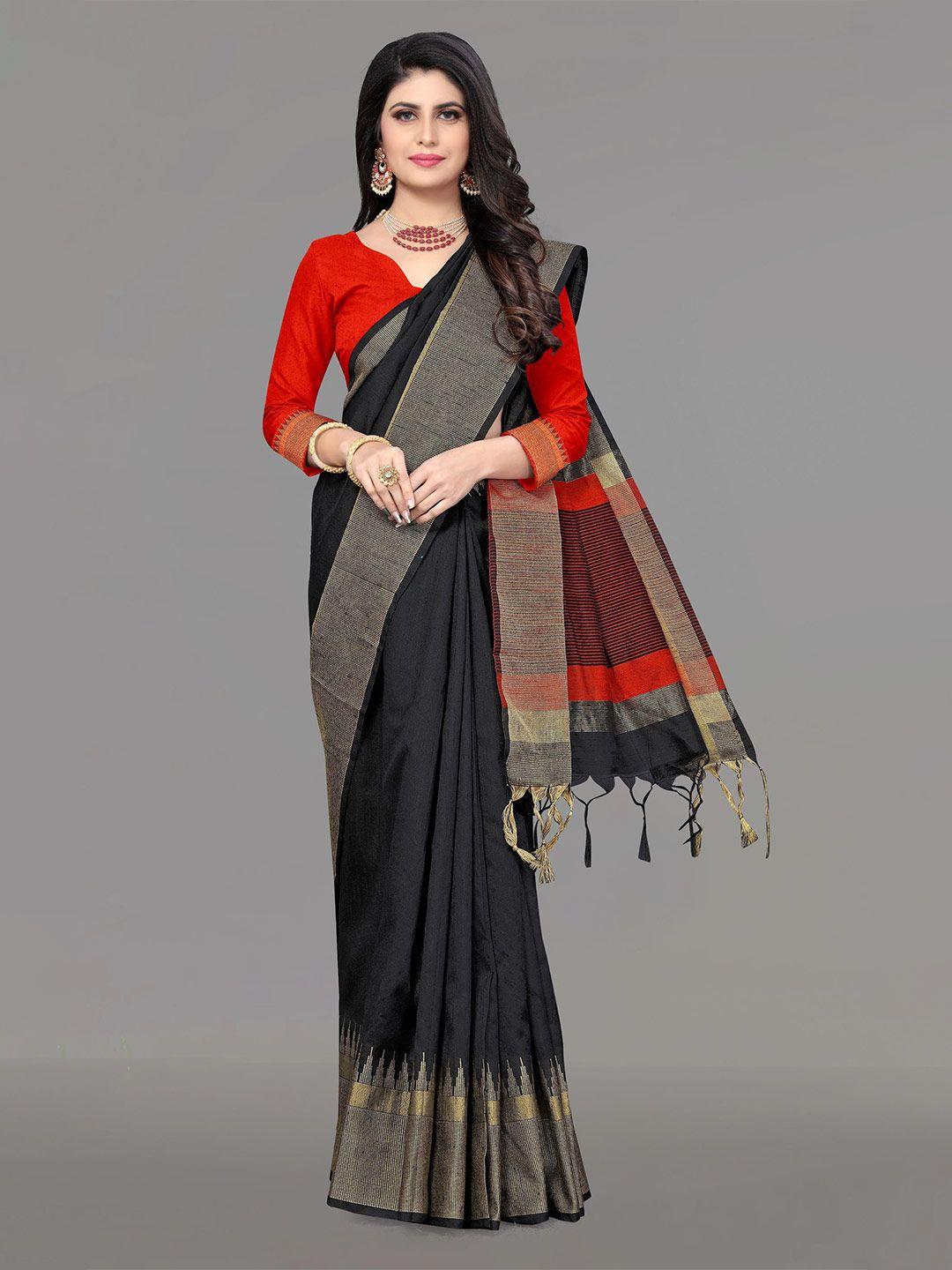 v3 fashion studio striped border zari banarasi saree