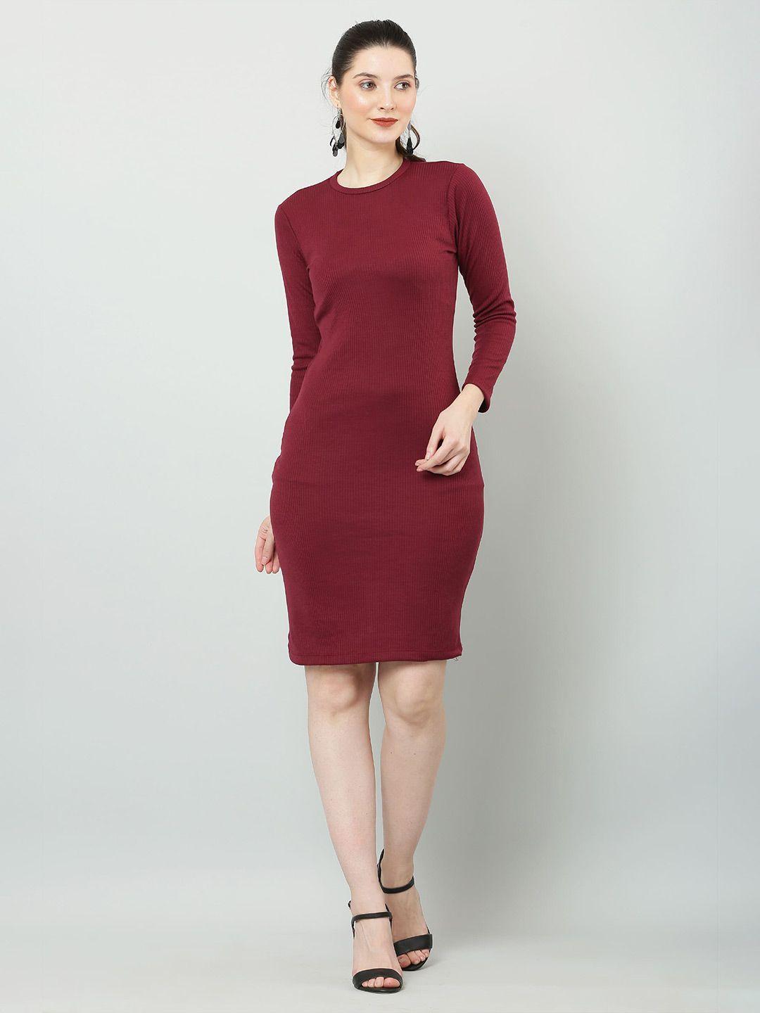 sqew long sleeves cotton bodycon dress