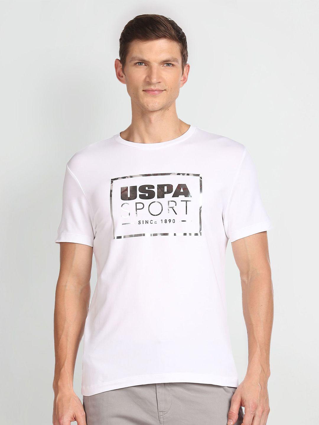 u.s. polo assn. typography printed round neck slim fit t-shirt