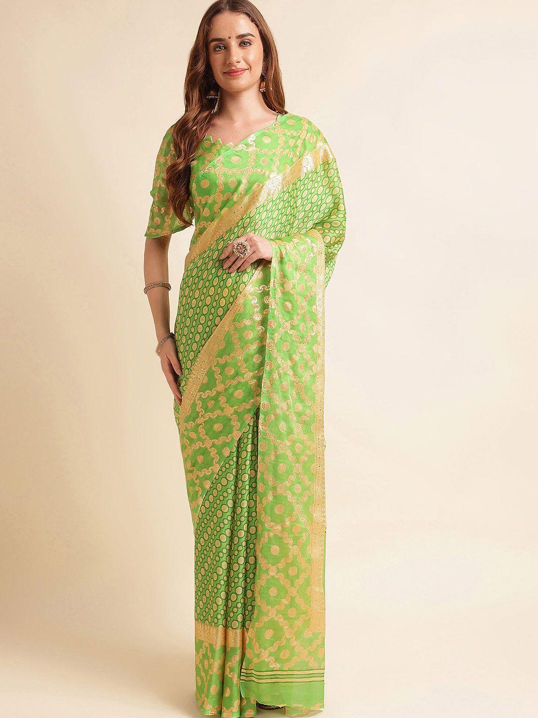 mitera abstract printed pure chiffon saree