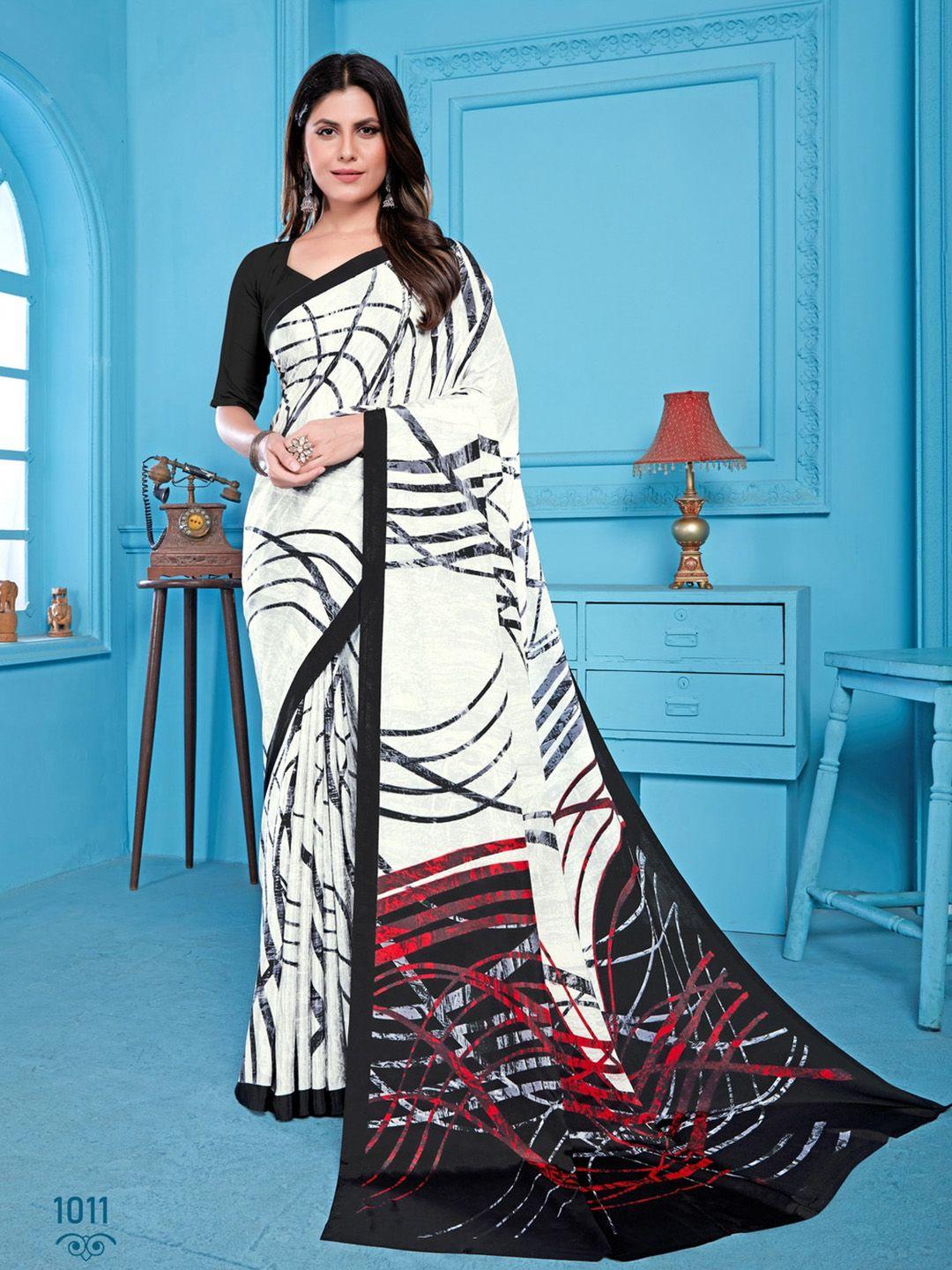 gajarai abstract printed saree