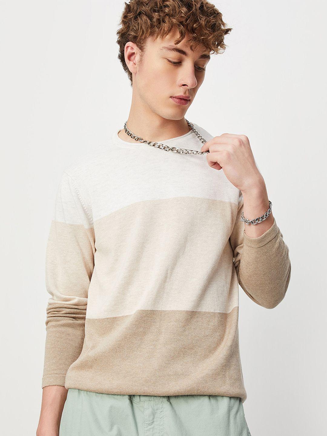 max colourblocked cotton pullover