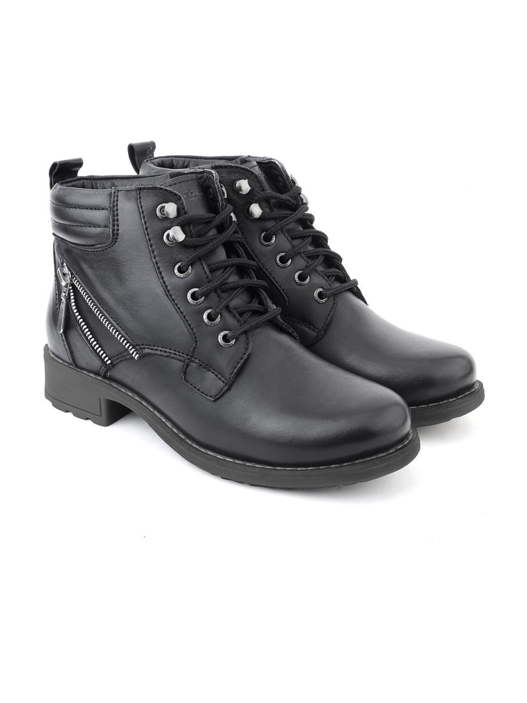 lefore women mid-top leather regular boots