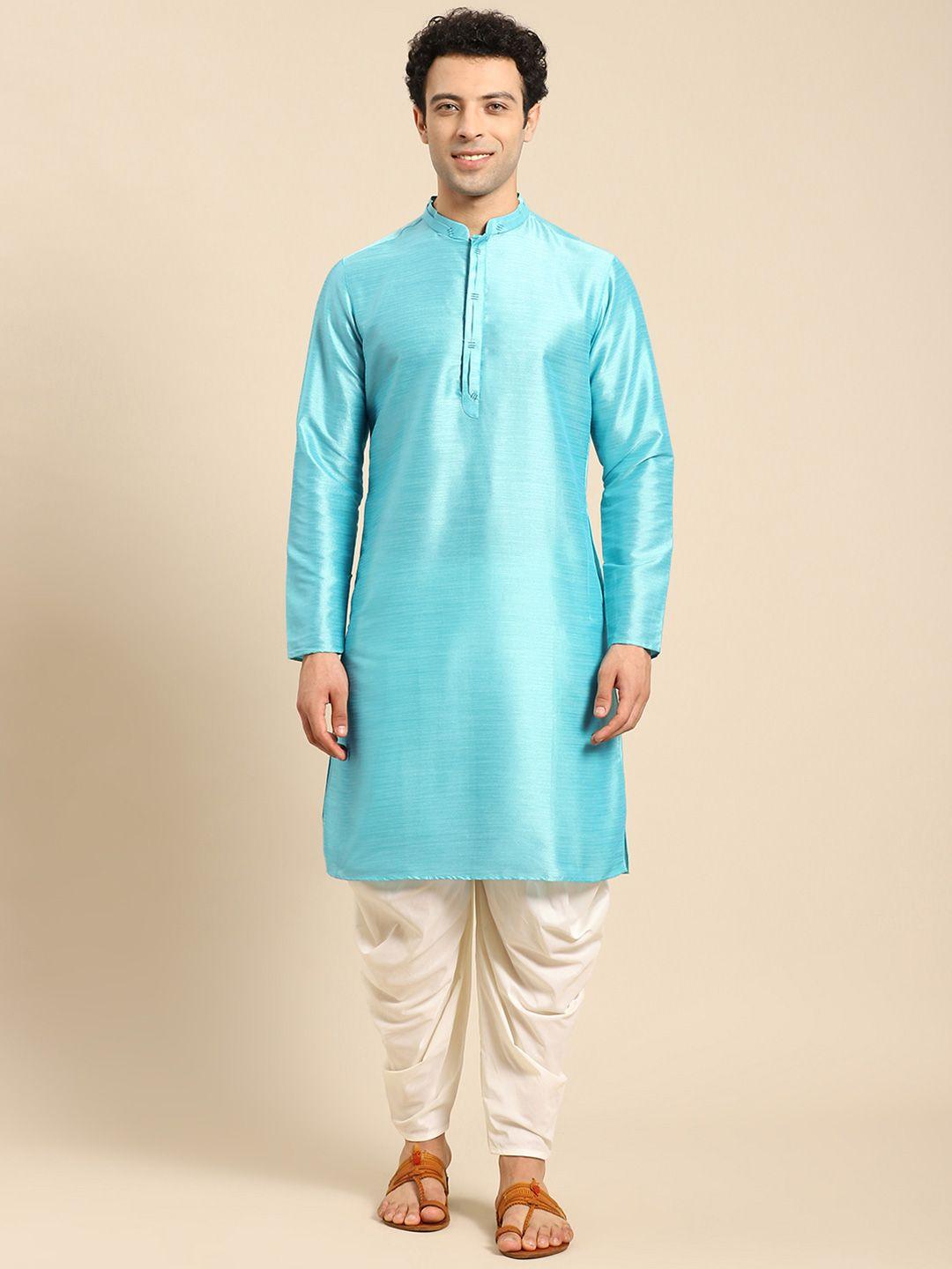 anouk mandarin collar long sleeves jacquard kurta