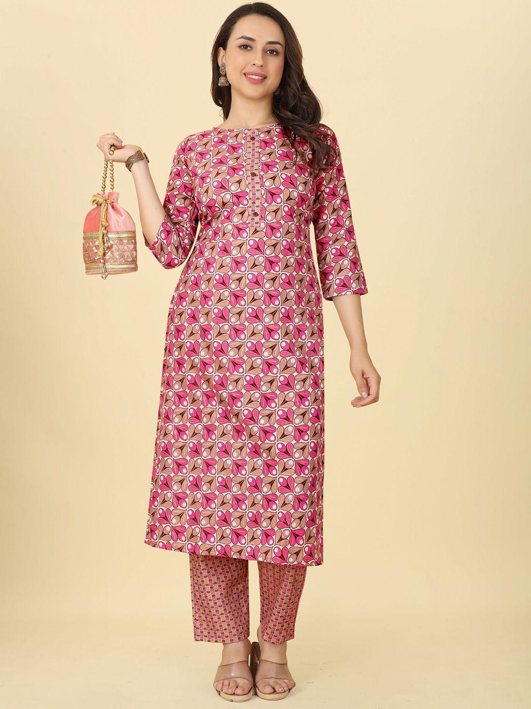 premroop- the style you love floral printed kurta with trousers