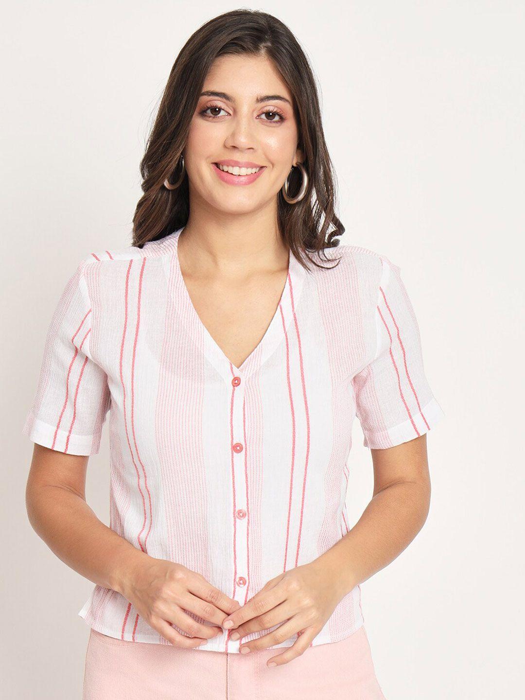 charmgal striped shirt style top