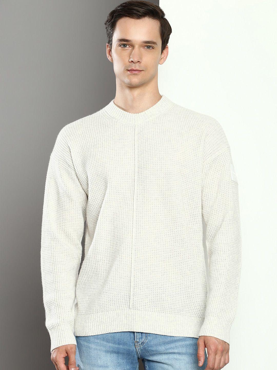 calvin klein ribbed woollen pullover sweater