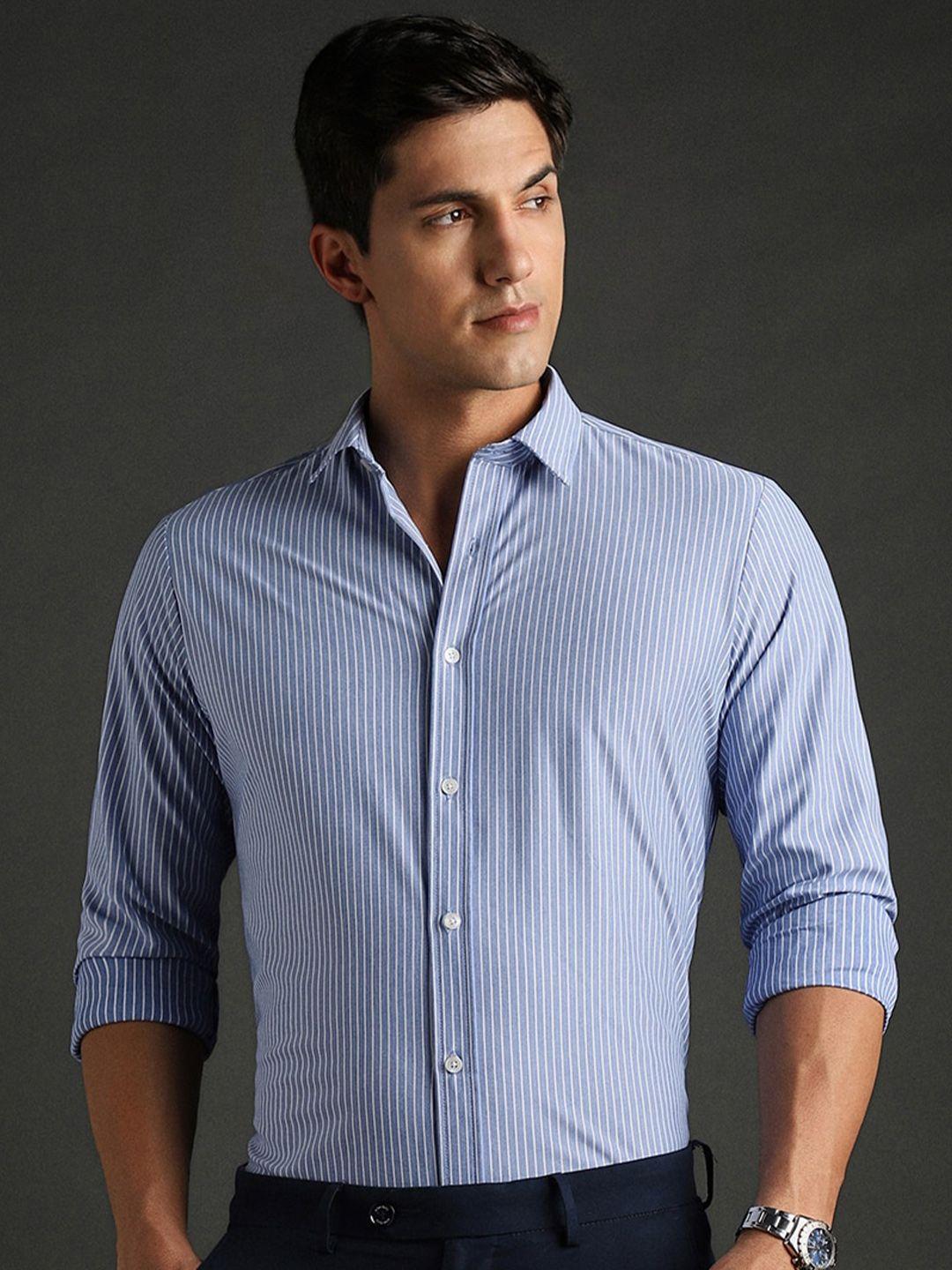 bergamo slim fit striped formal shirt