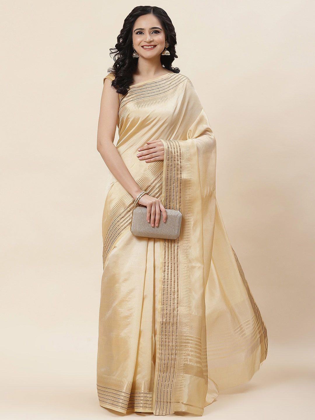 meena bazaar zari art silk saree