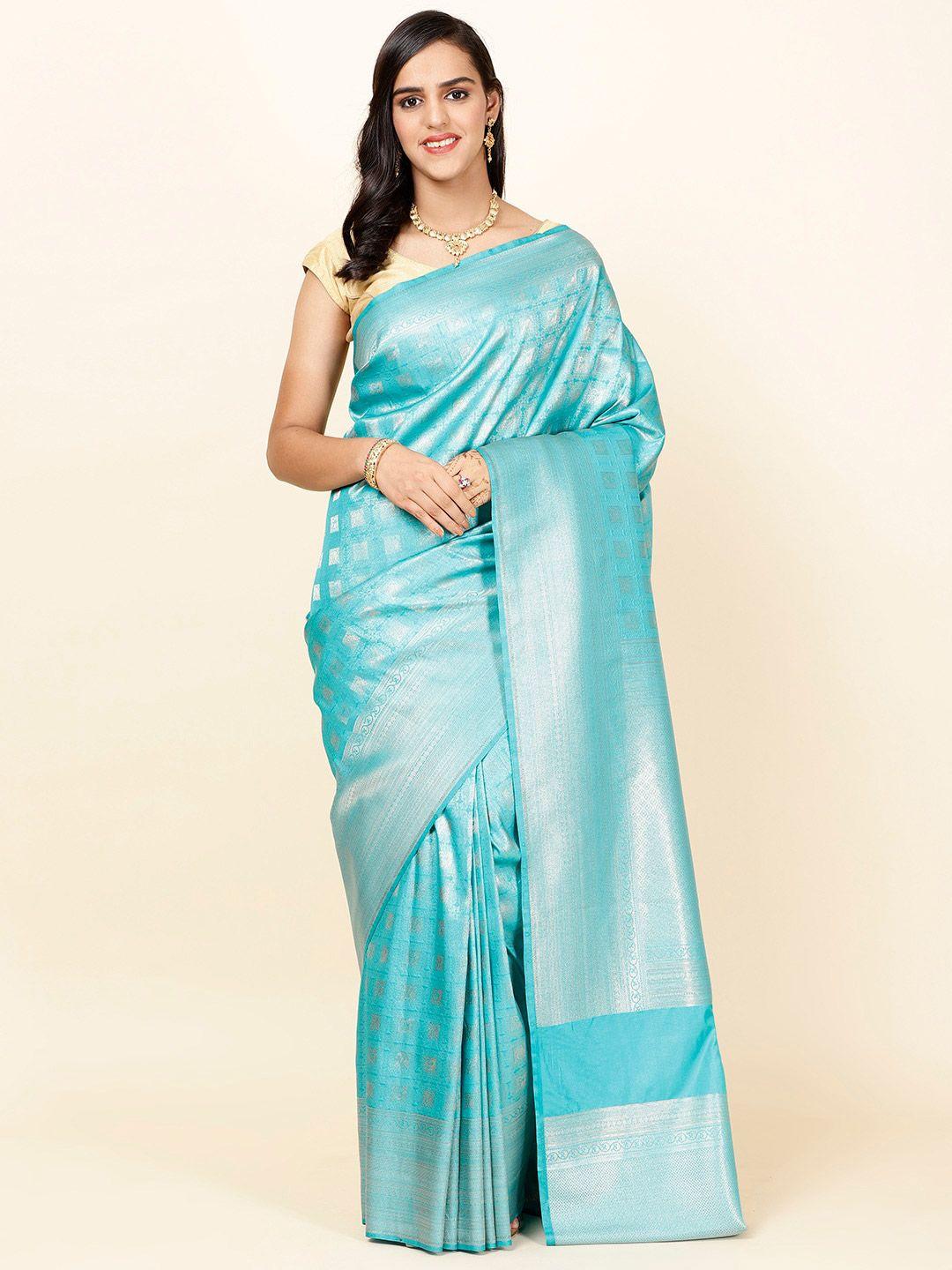 meena bazaar ethnic motifs woven design zari saree