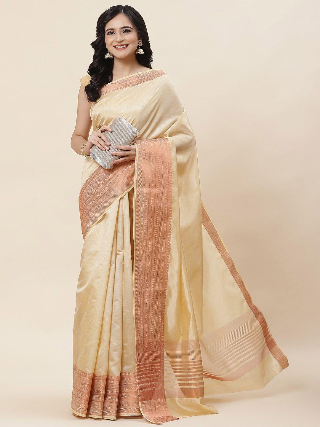 meena bazaar zari art silk saree