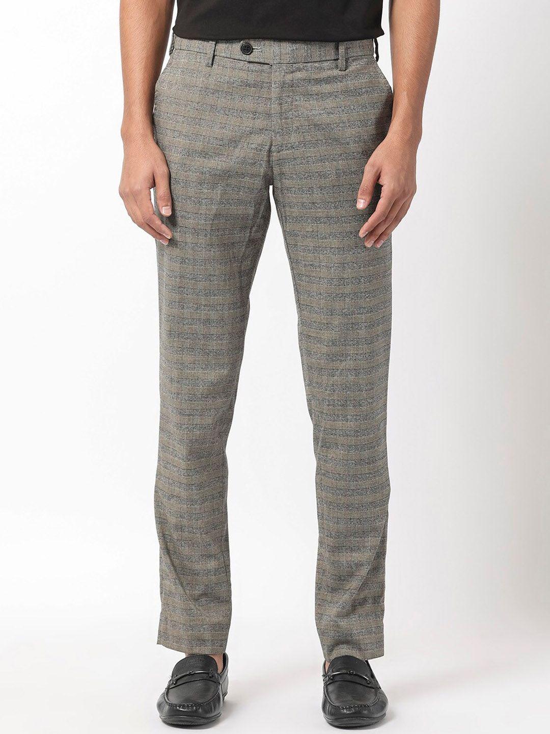 rare rabbit men checked slim fit trousers