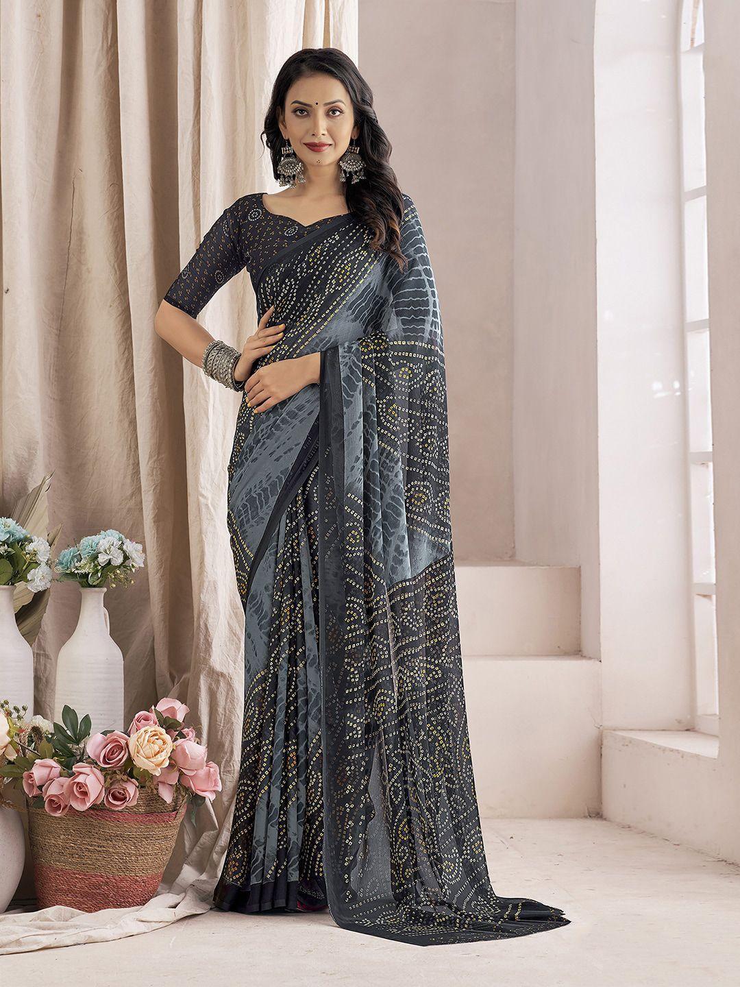 mitera bandhani printed bandhani saree