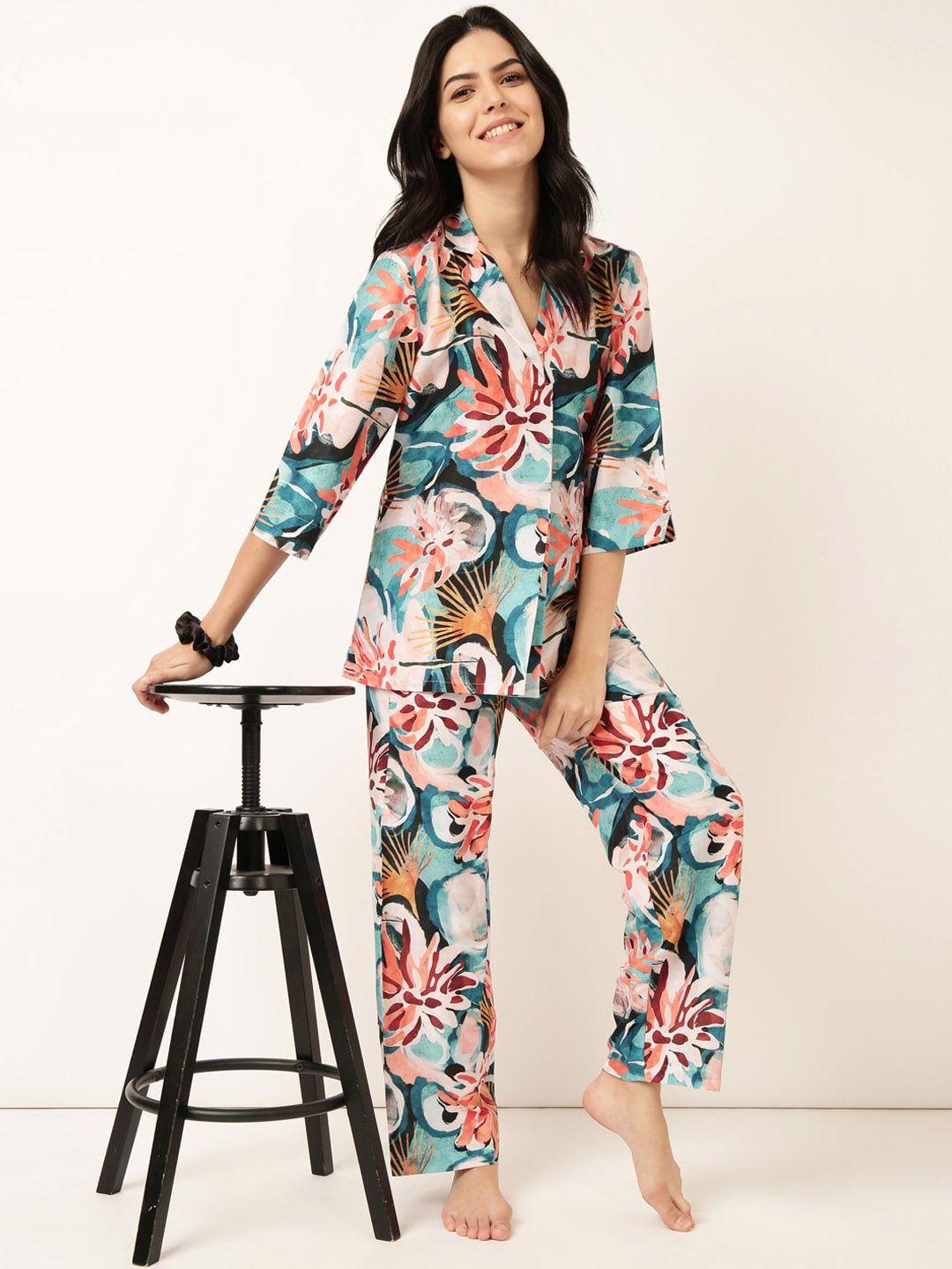 bannos swagger tropical printed shirt with trouser