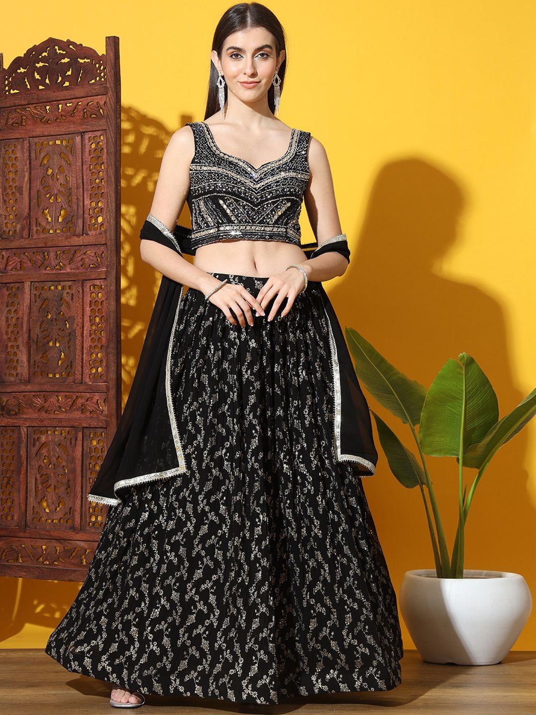 chhabra 555 floral printed and embellished lehenga choli