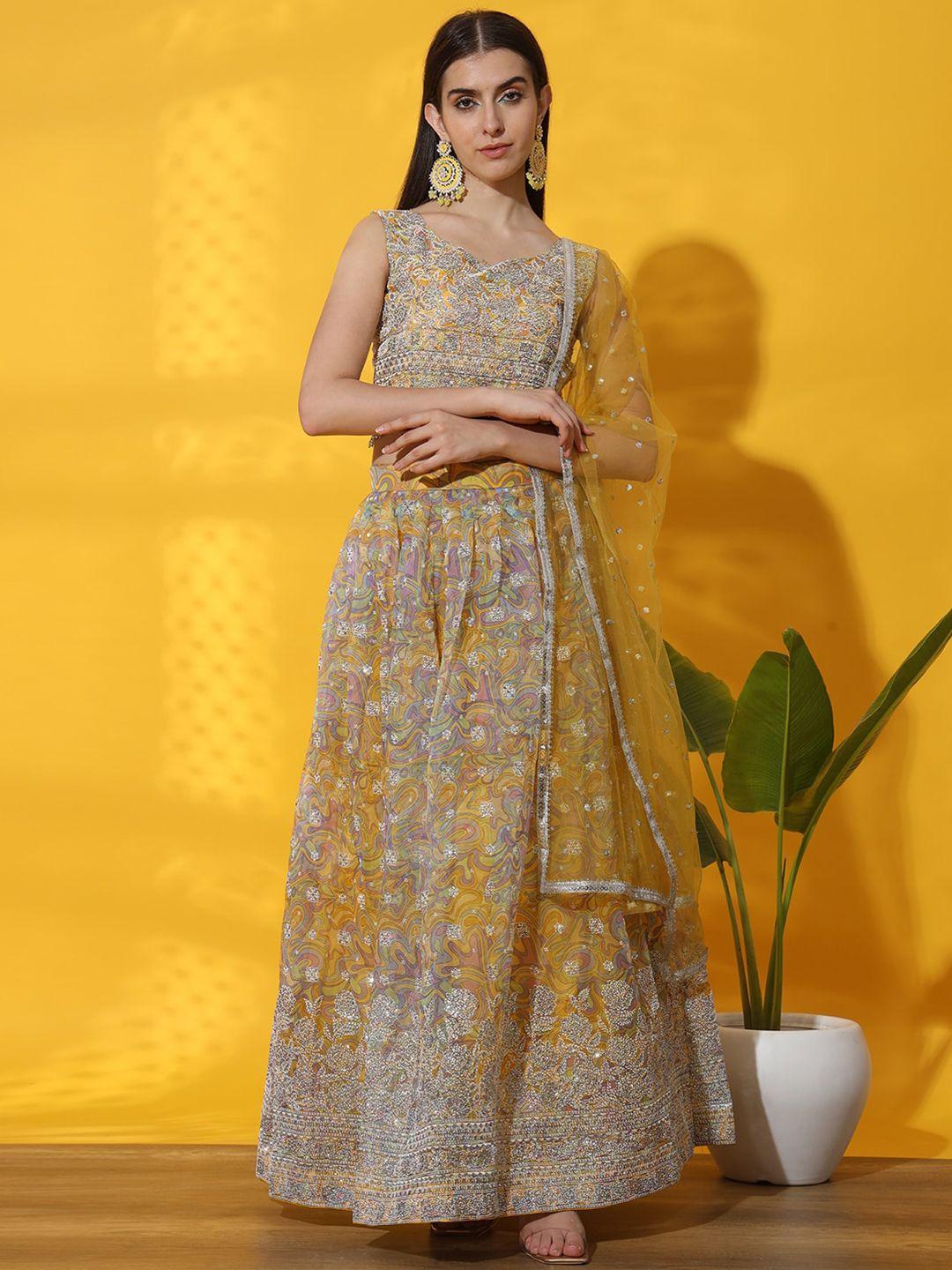 chhabra 555 printed and embellished lehenga choli