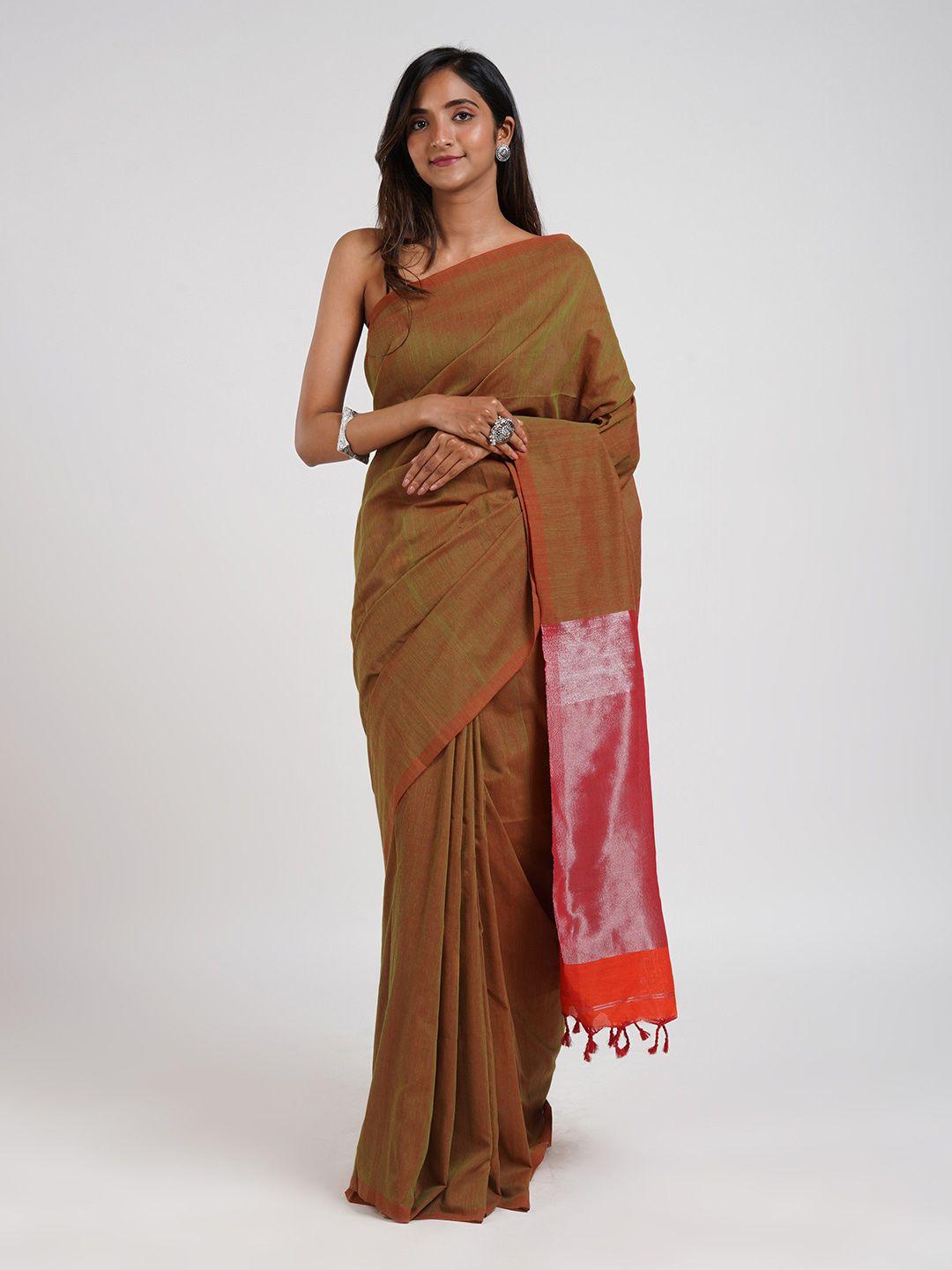 teejh zari pure cotton saree