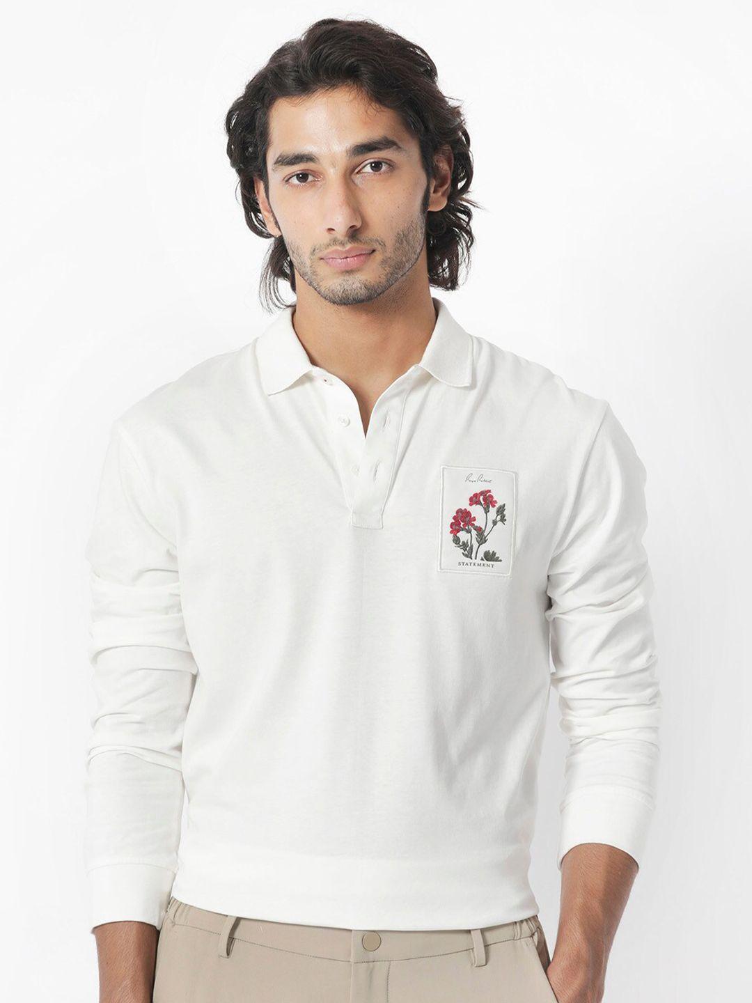 rare rabbit polo collar slim fit cotton casual t-shirt