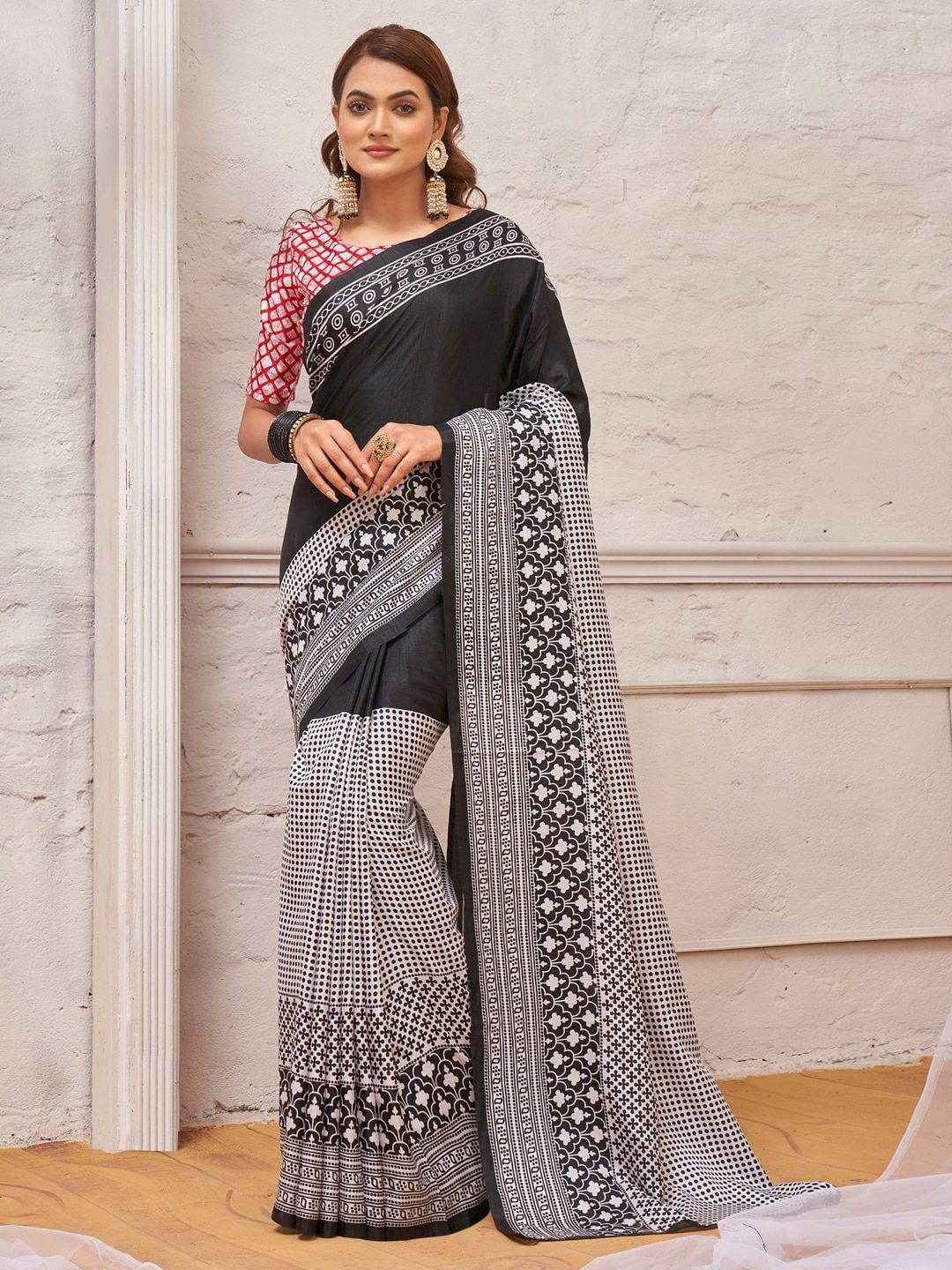 anouk ethnic motifs printed tussar saree