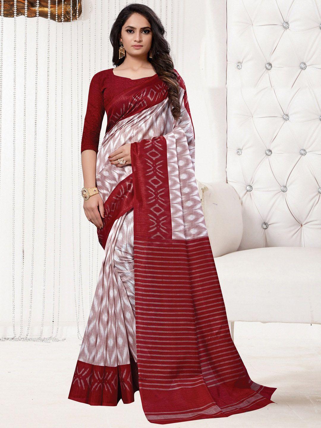 anouk ethnic motifs printed ikat saree