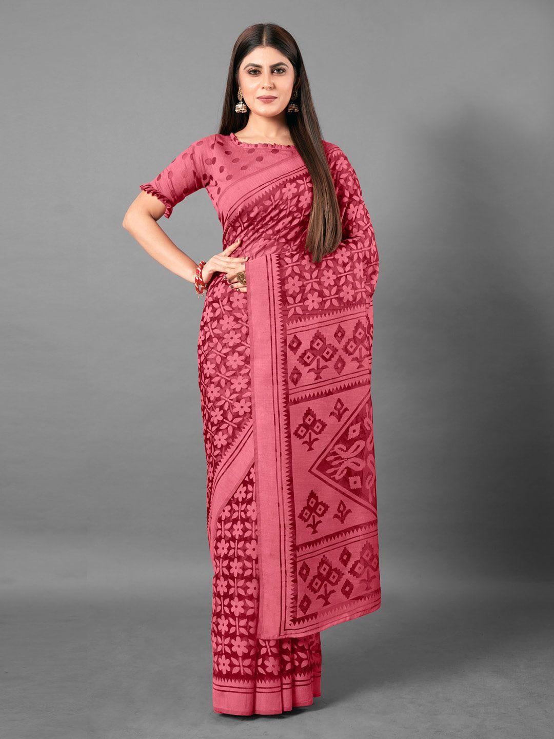 anouk ethnic motifs printed brasso chanderi saree