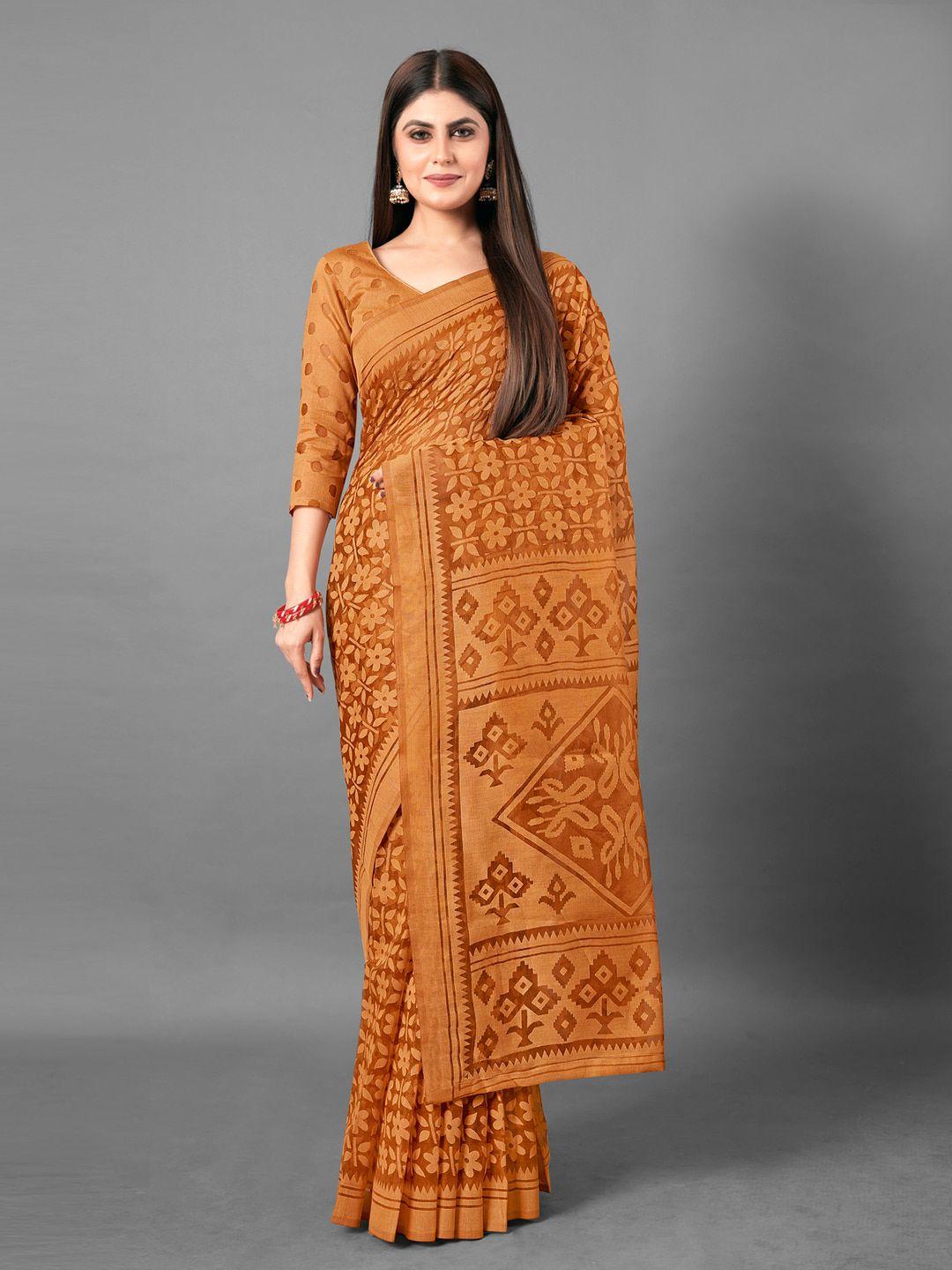 anouk ethnic motifs printed brasso chanderi saree