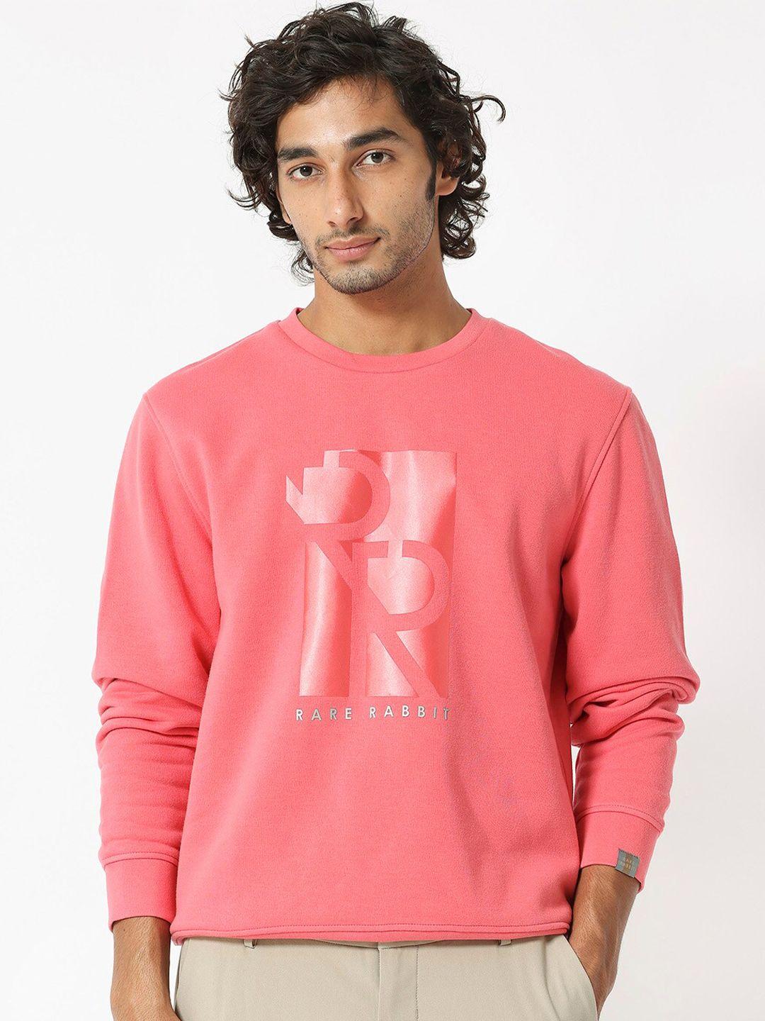 rare rabbit brand logo printed cotton sweatshirt