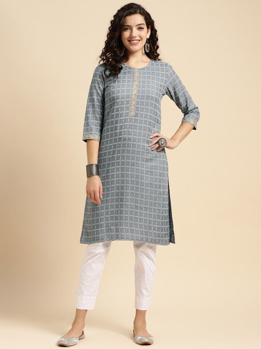 rangita floral printed straight kurta with trousers