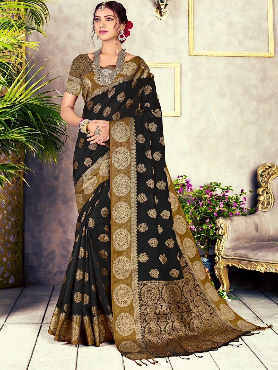 gajarai ethnic motifs woven design zari chanderi saree