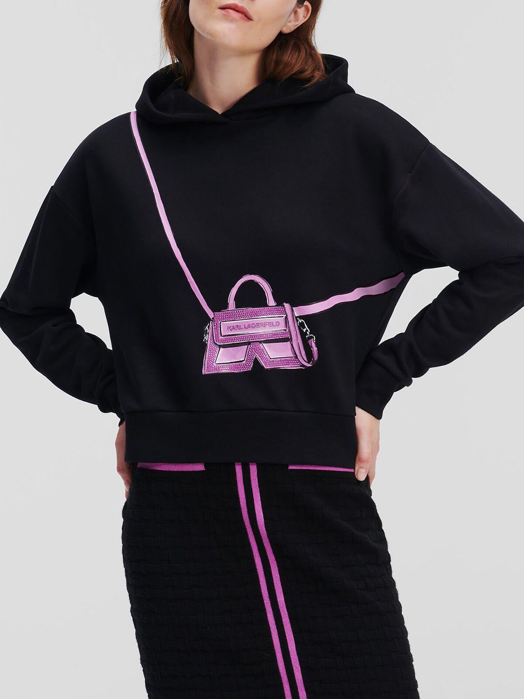 karl lagerfeld women black sweatshirt