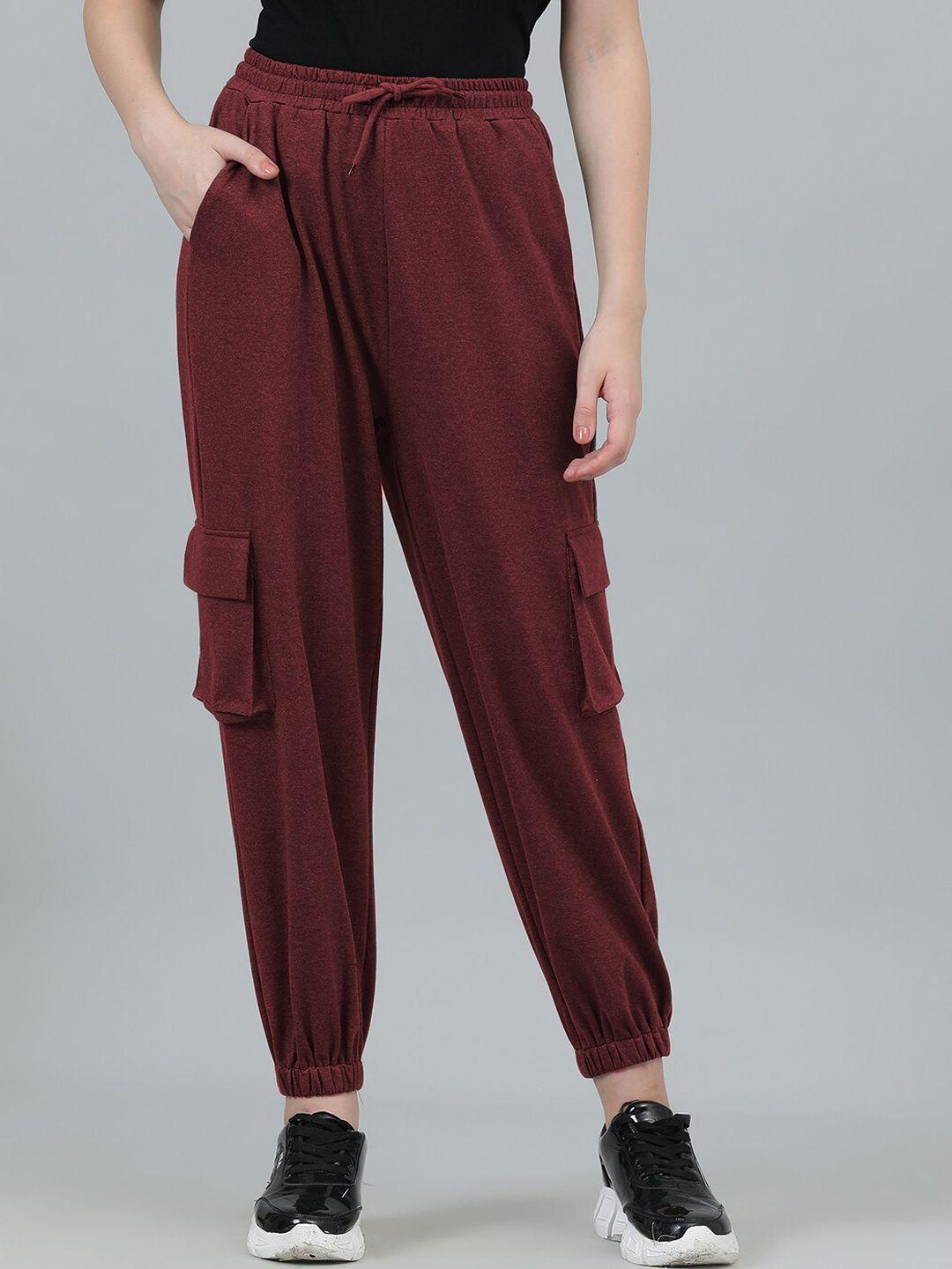 kotty women cotton mid-rise joggers