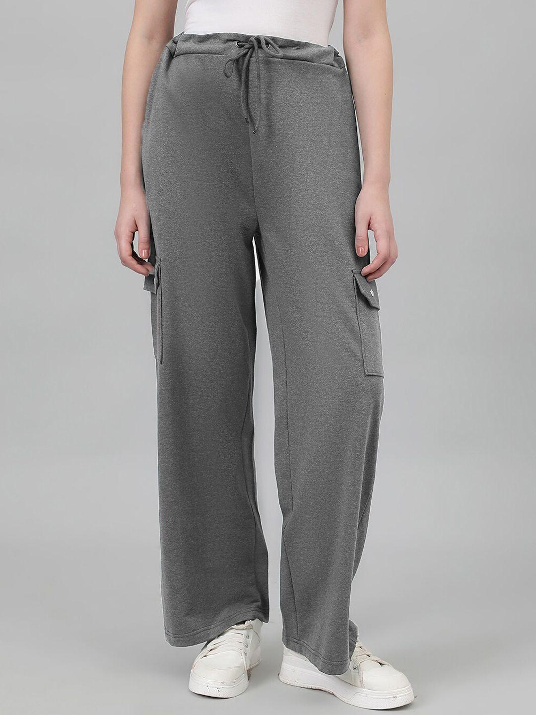 kotty women cotton mid-rise track pants