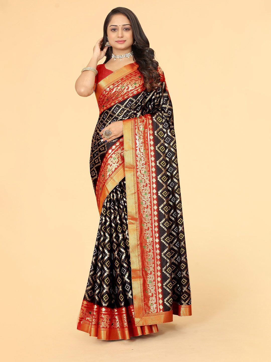 b4me.com ethnic motifs printed zari patola saree