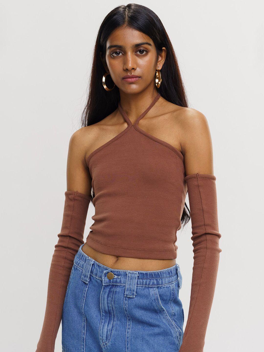 freakins halter neck crop top