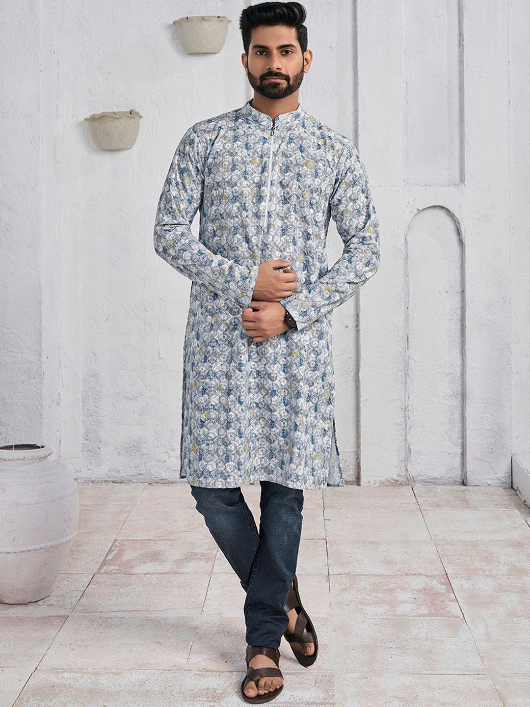 inddus chikankari embroidered pure cotton straight kurta