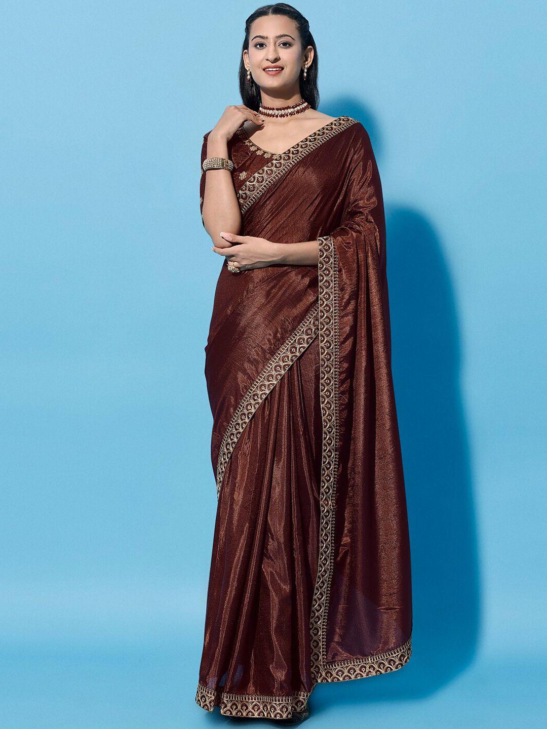 orus embroidered silk cotton saree