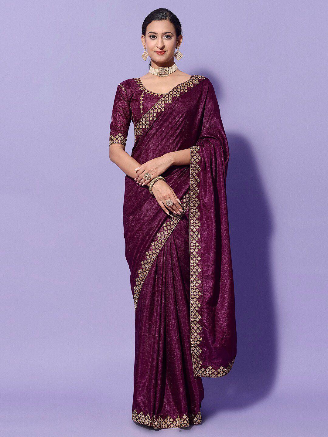 orus embroidered silk cotton saree