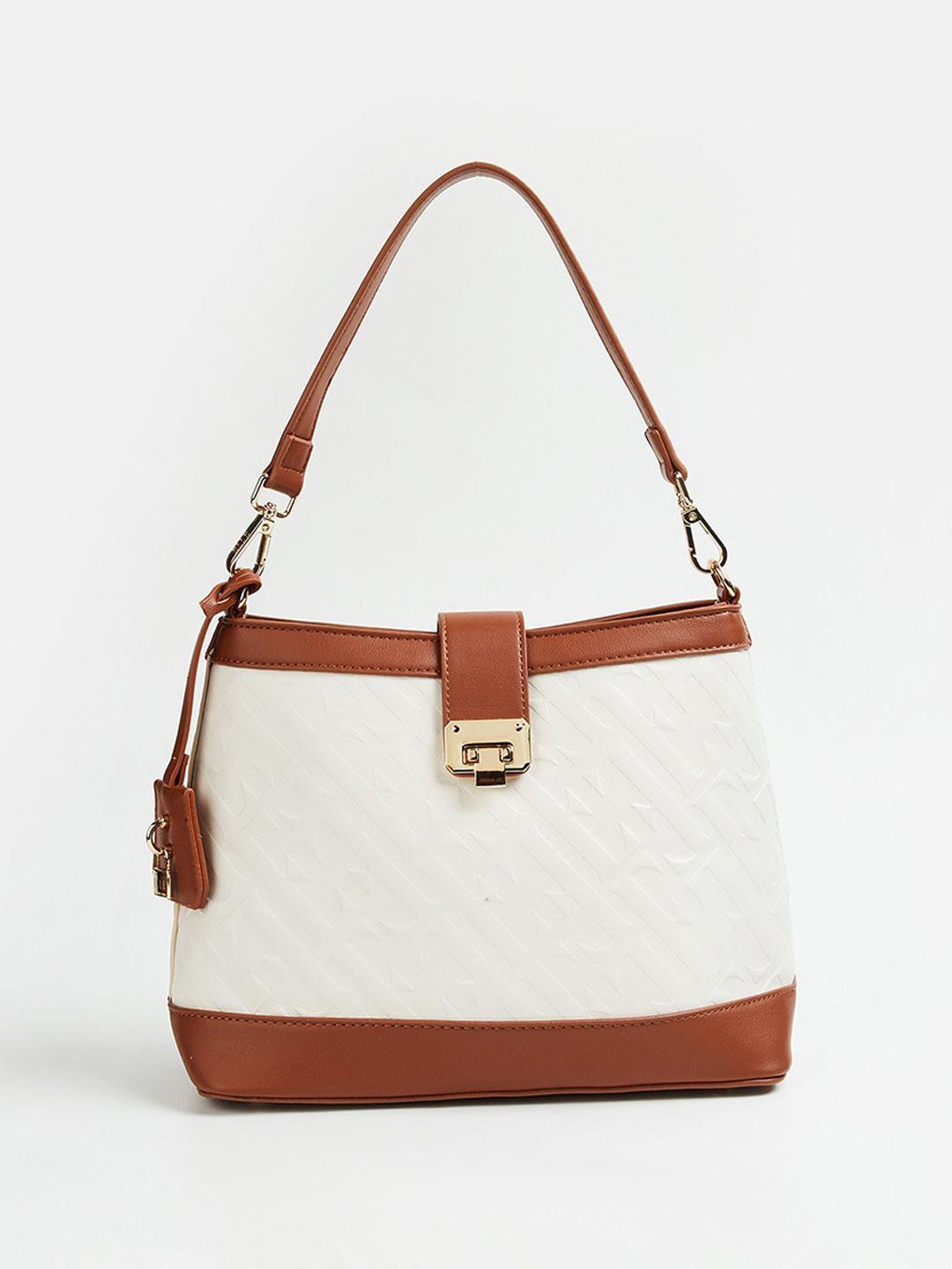 elle colourblocked bucket handheld bag