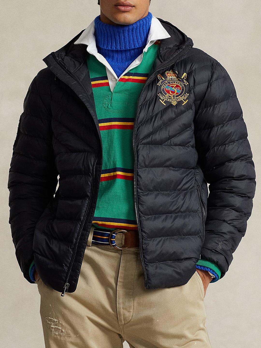 polo ralph lauren water-repellent hooded puffer jacket