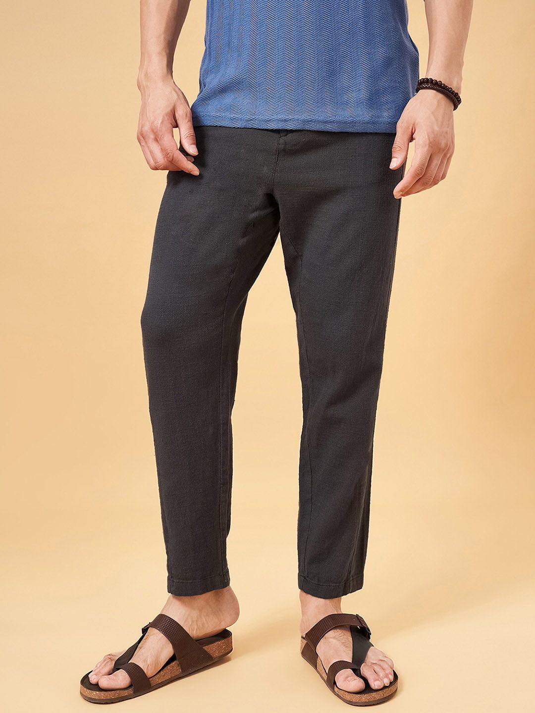 7 alt by pantaloons men mid rise cotton trousers