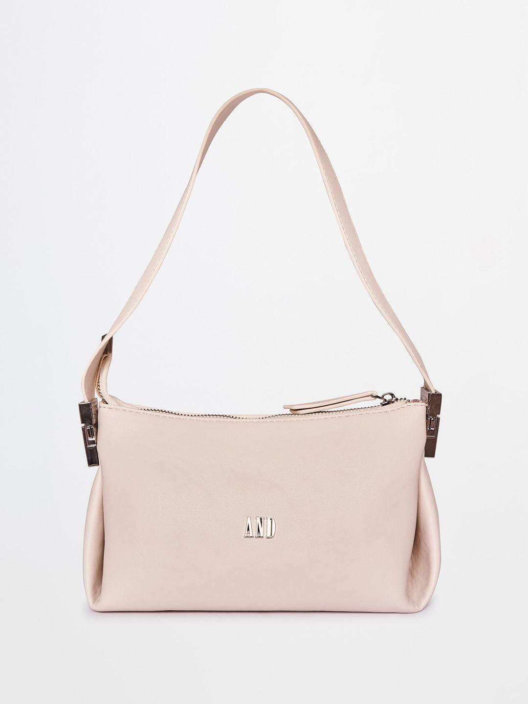 and pu structured shoulder bag