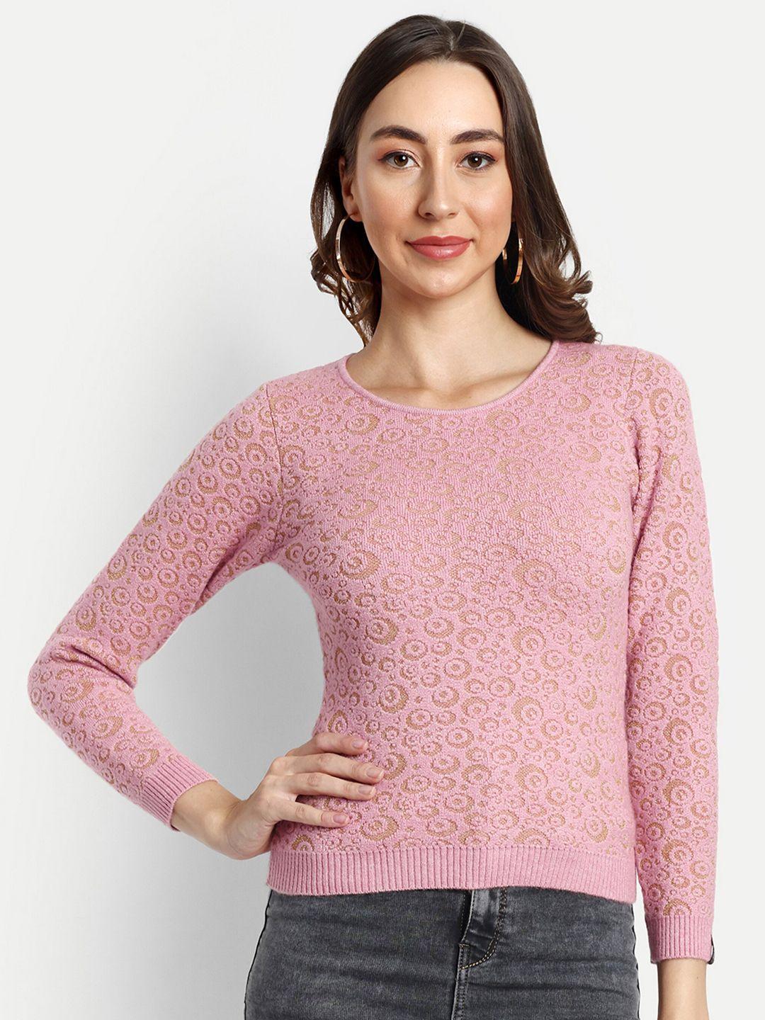 creative line pink woollen top