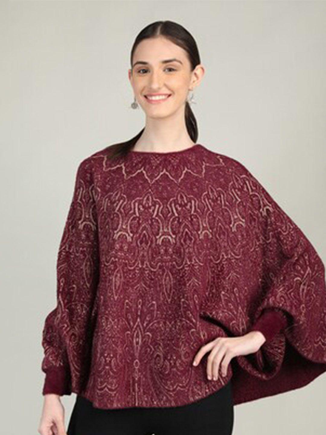 rage open knit acrylic poncho