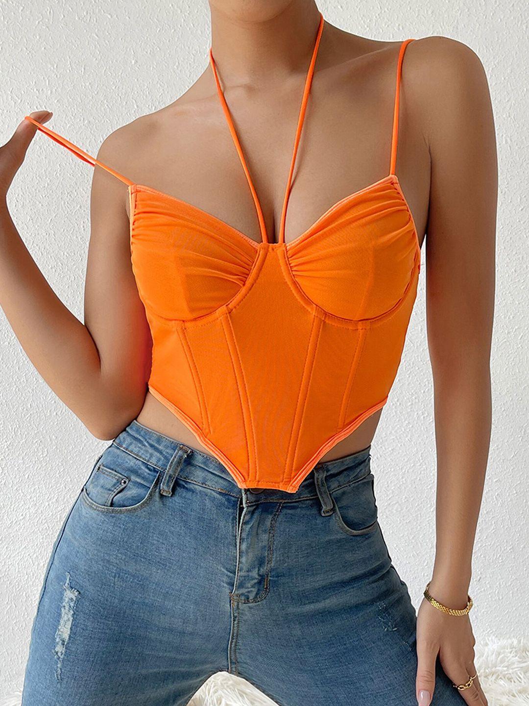 lulu & sky halter neck styled back top