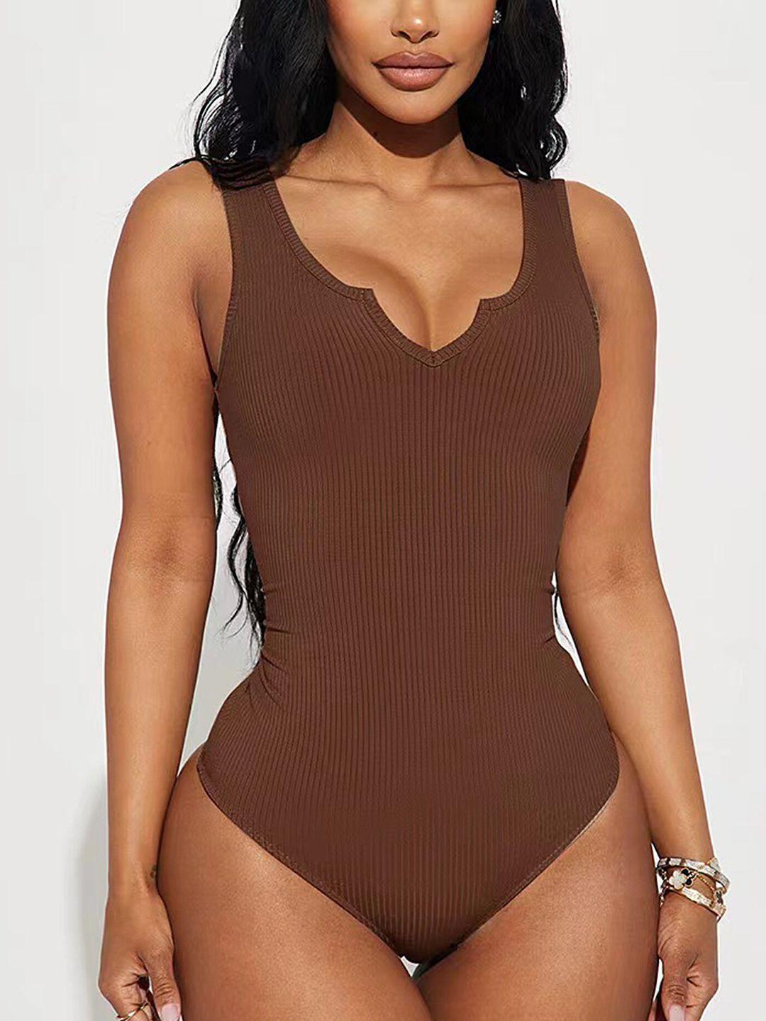 lulu & sky ribbed sleeveless bodysuit